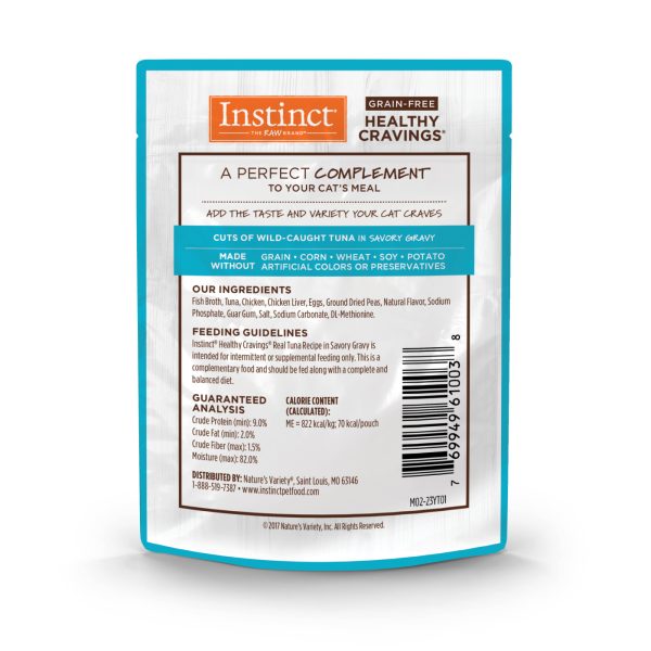 Instinct Healthy Cravings Grain-Free Real Tuna Recipe Wet Cat Food, 85g - Image 3
