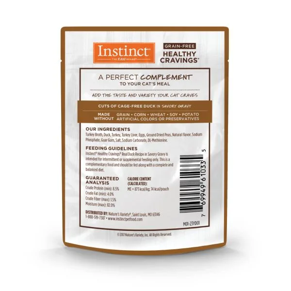 Instinct Healthy Cravings Real Duck Grain-Free Wet Cat Food, 85g - Image 3