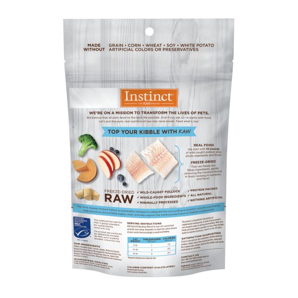 Instinct Raw Boost Mixers Wild-Caught Alaskan Pollock Freeze-Dried Cat Food Topper, 5oz - Image 4