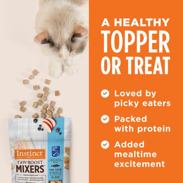 Instinct Raw Boost Mixers Wild-Caught Alaskan Pollock Freeze-Dried Cat Food Topper, 5oz - Image 2