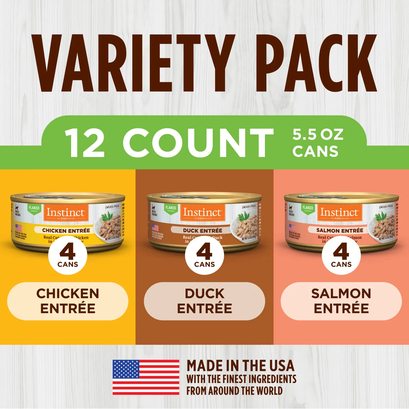 Instinct Variety Pack Grain-Free Flaked Wet Cat Food, 12 cans - Image 3