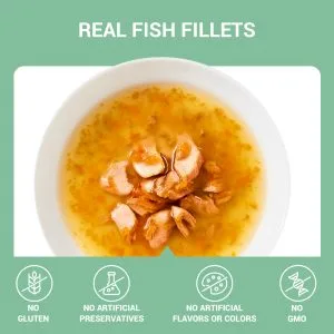 Alternative view of Schesir Soup Salmon with Carrots Wet Cat Food, 40g