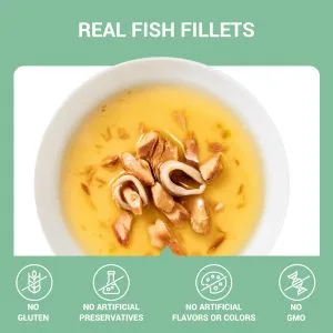 Alternative view of Schesir Soup Tuna with Squid Wet Cat Food, 40g