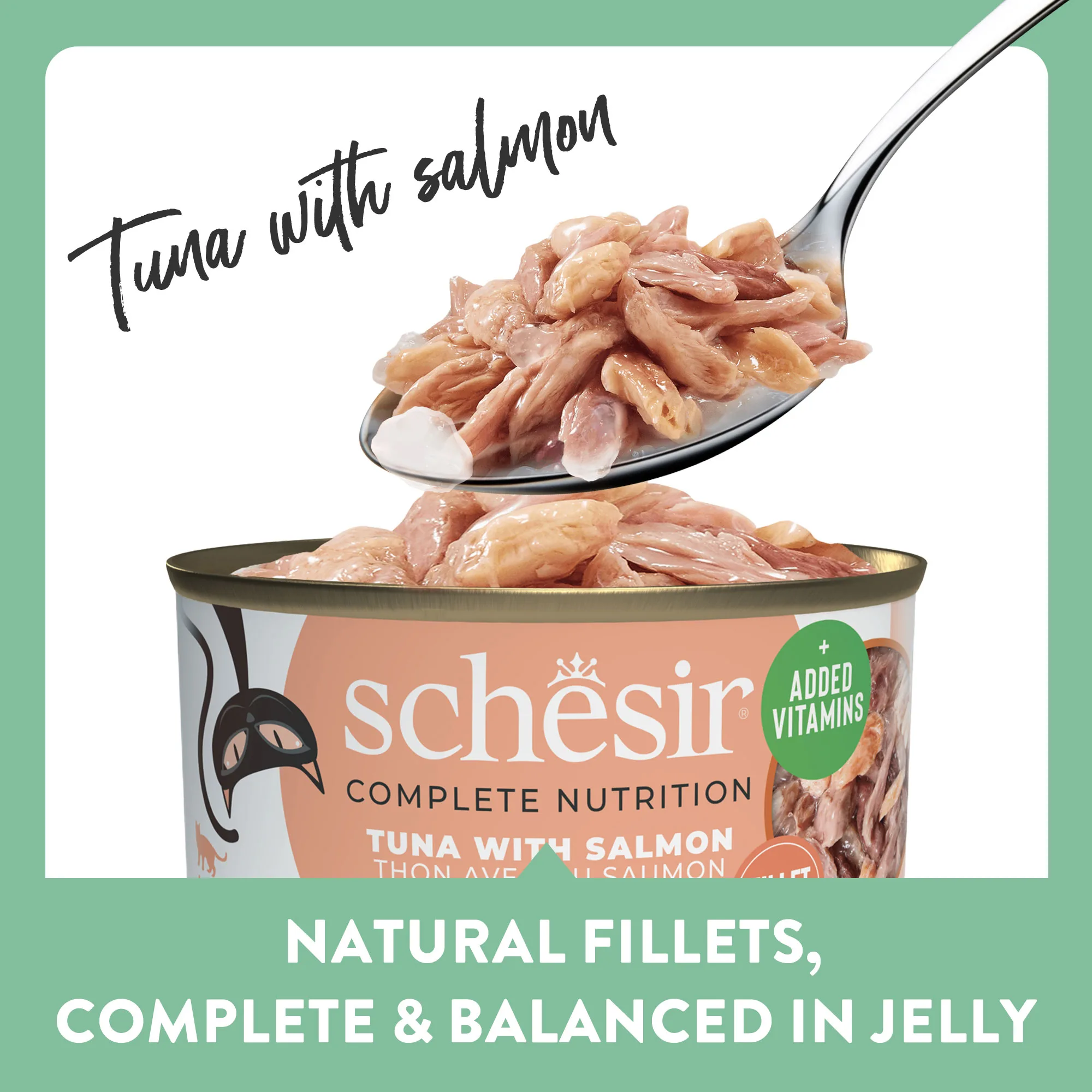 Schesir Complete Nutrition Tuna with Salmon in Jelly Wet Cat Food, 85g - Image 6