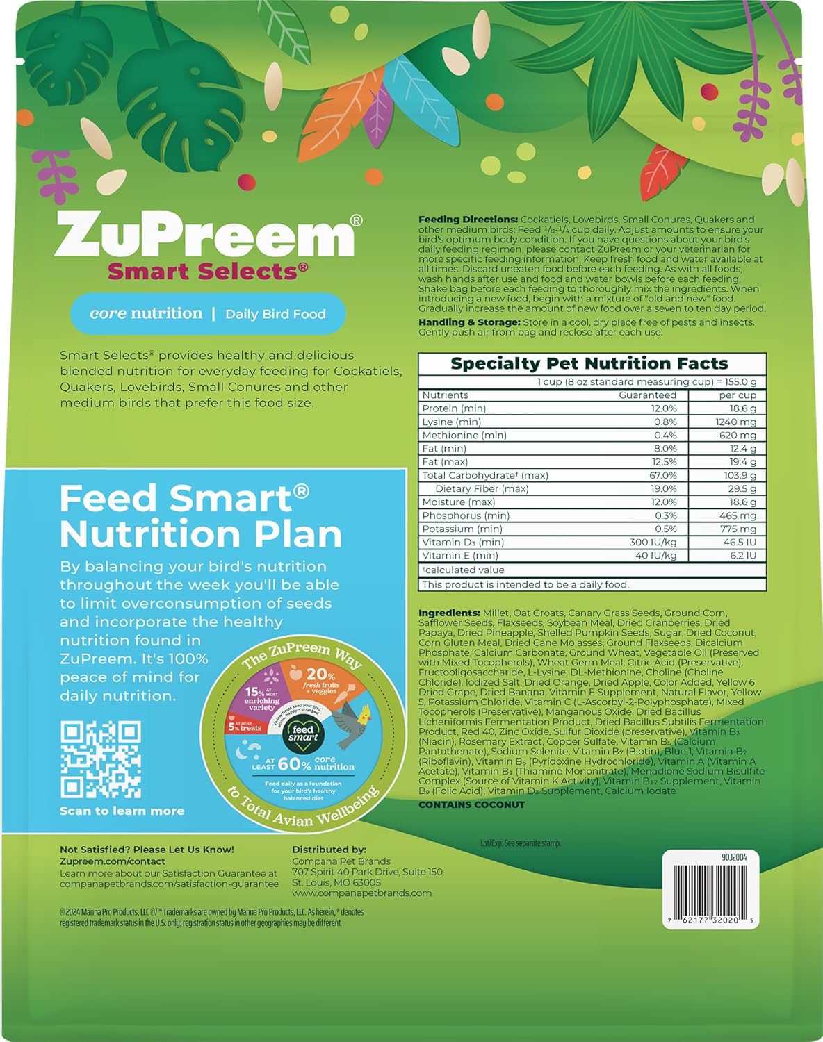 Zupreem Smart Select Cockatiels 2.5lb - Image 7