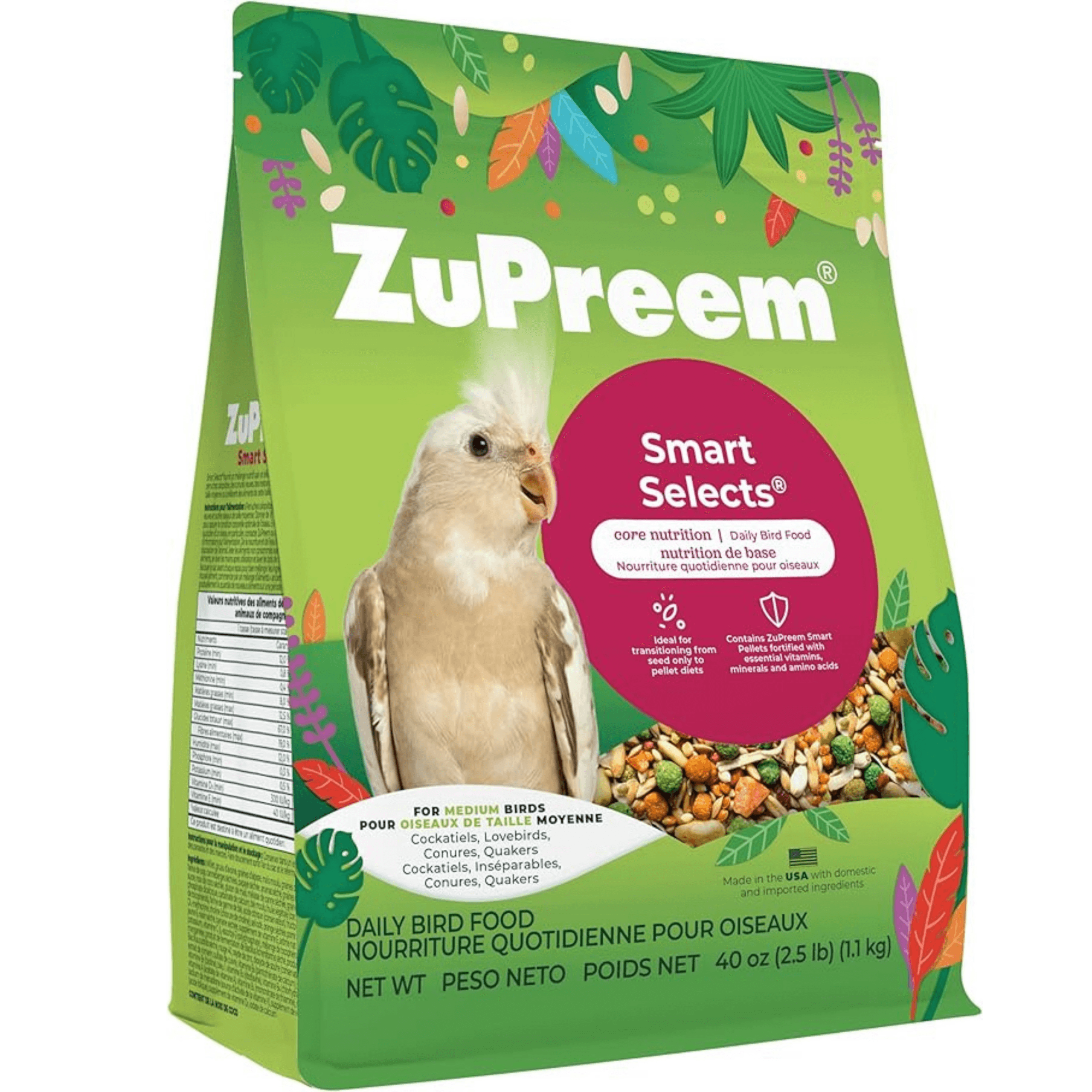 Zupreem Smart Select Cockatiels 2.5lb