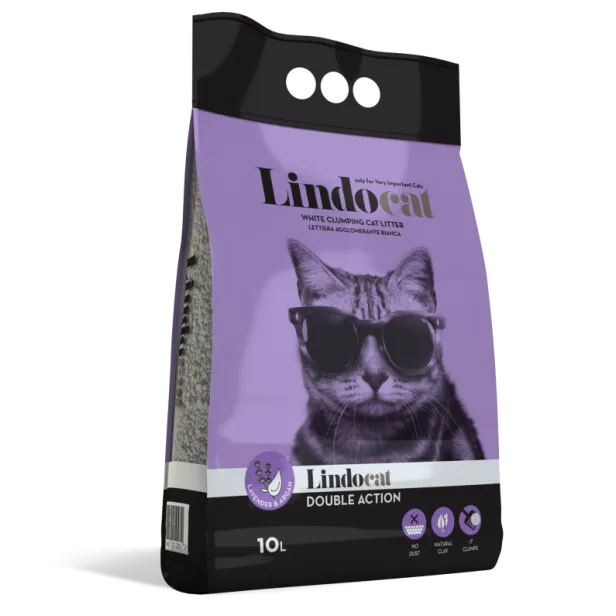 LindoCat White Bentonite Double Action Lavender Scented