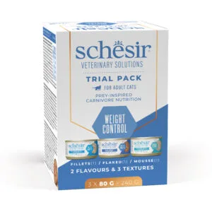 Schesir Veterinary Solutions Weight Control Variety Pack Wet Cat Food, 3x80g
