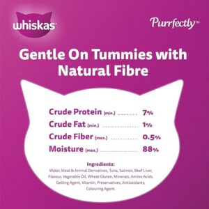 Alternative view of Whiskas Purrfectly طعام القطط الرطب بالتونة والسلمون، 85 جرام