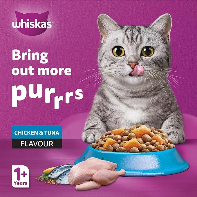 Whiskas Hairball Control with Chicken and Tuna Dry Cat Food, 1.1kg - Image 2