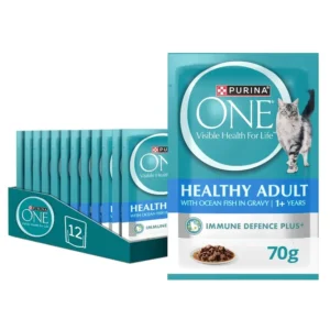 Alternative view of Purina One Healthy Adult Ocean Fish in Gravy Wet Cat Food, 70g