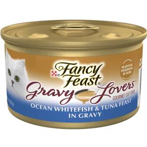 Fancy Feast Gravy Lovers Ocean Whitefish and Tuna Feast Gourmet Wet Cat Food, 85g
