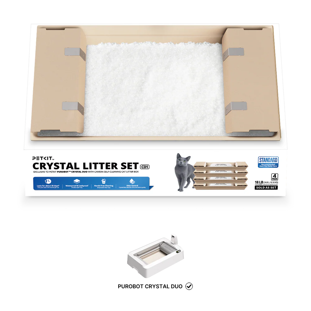 PetKit Purobot Crystal Litter Set, (Pack of 4 - Enough for 4 Months)