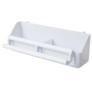 Flamingo Bob Combo Seed and Water Rectangular Cup with Step, White