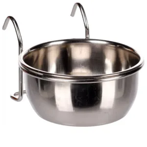 Flamingo Avaro Round Silver Drinking and Feeding Bowl