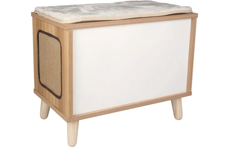 Flamingo Fino Scratching Furniture, White and Brown - Image 2