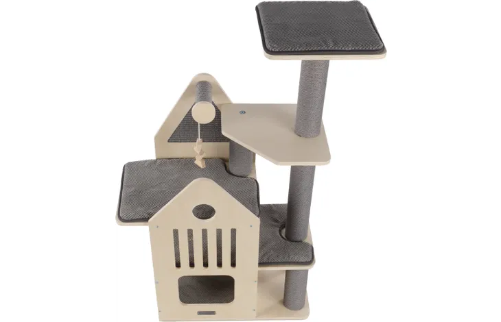 Flamingo Kaisa Scratching Cat Tree, Beige and Grey - Image 2