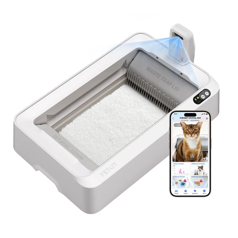 PetKit Purobot Crystal Duo Automatic Cat Litter Box with Camera