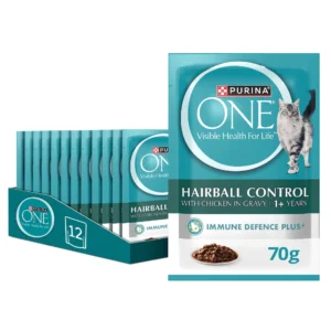 Alternative view of Purina One Hairball Control with Chicken in Gravy Wet Cat Food, 70g