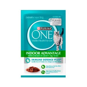 Purina One Indoor Advantage with Chicken in Gravy Wet Cat Food, 70g