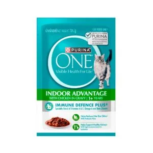 Purina One Indoor Advantage with Chicken in Gravy Wet Cat Food, 70g