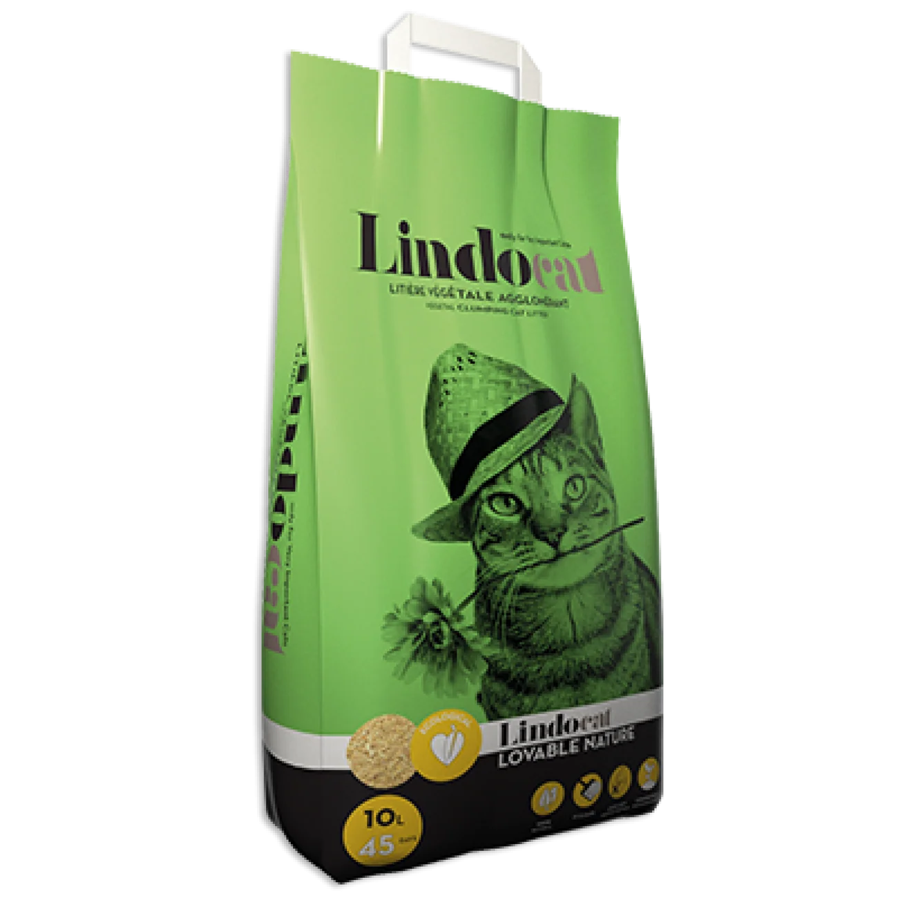 Lindocat Lovable Nature Biodegradable Clumping (Corn), 6L