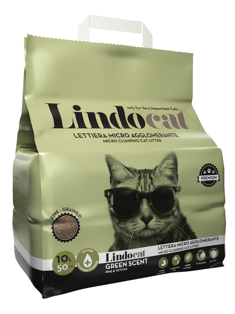 Lindocat Bentonite Green Scent (Pine and Vetiver Fragrance), 5L