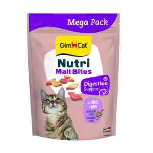 GimCat Nutri Malt Bites Digestion Support Cat Treats, 425g